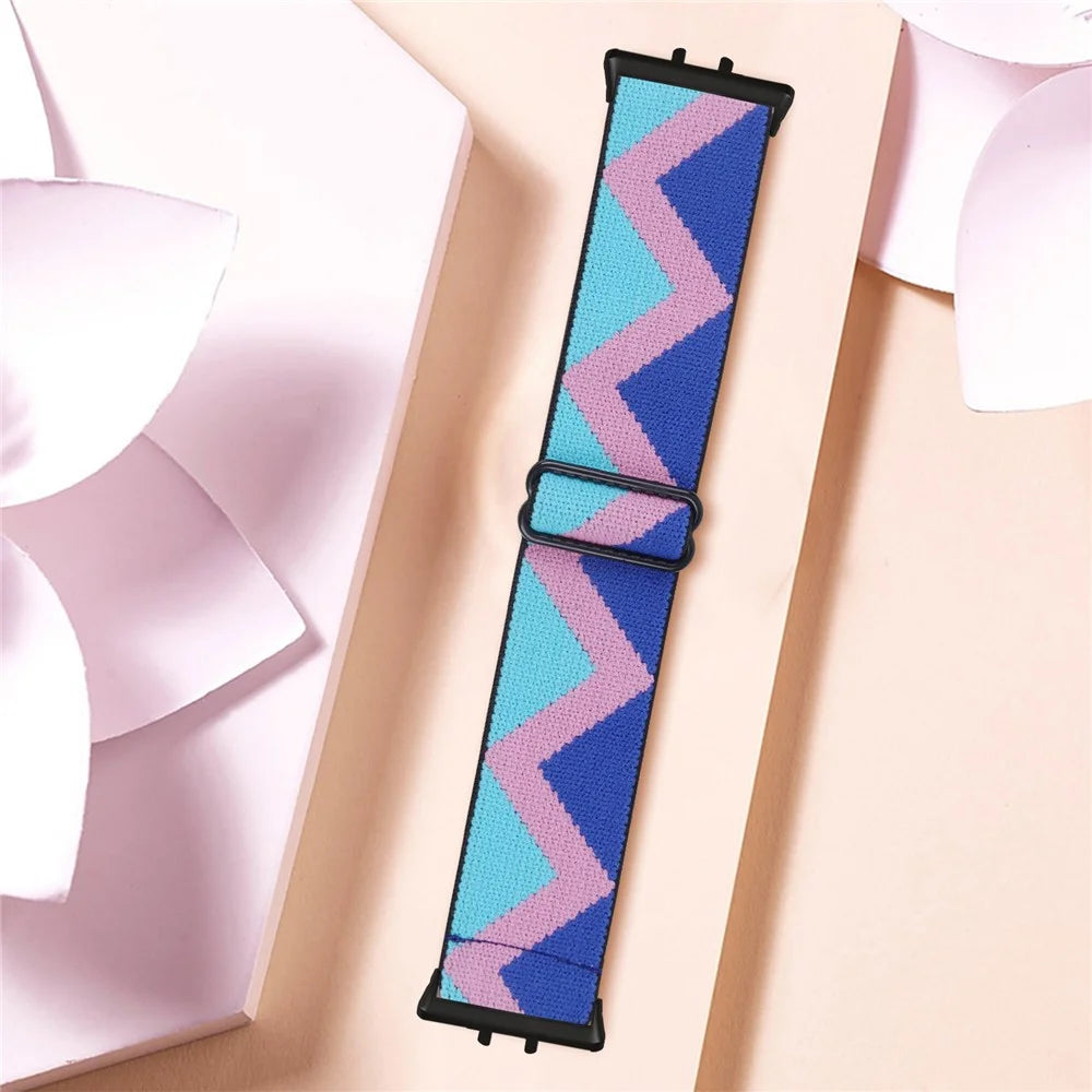 For Samsung Galaxy Fit3 SM-R390 Elastic Wrist Band Pattern Design Watch Strap (Black Buckle) - 1 - 4