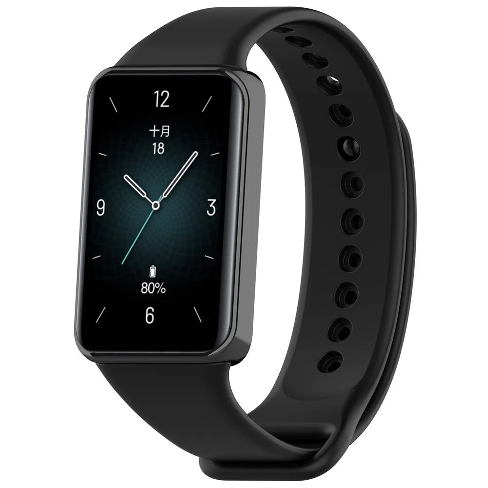 For Honor Band 9 Watch Band Soft TPU Adjustable Wrist Strap - Black - 2
