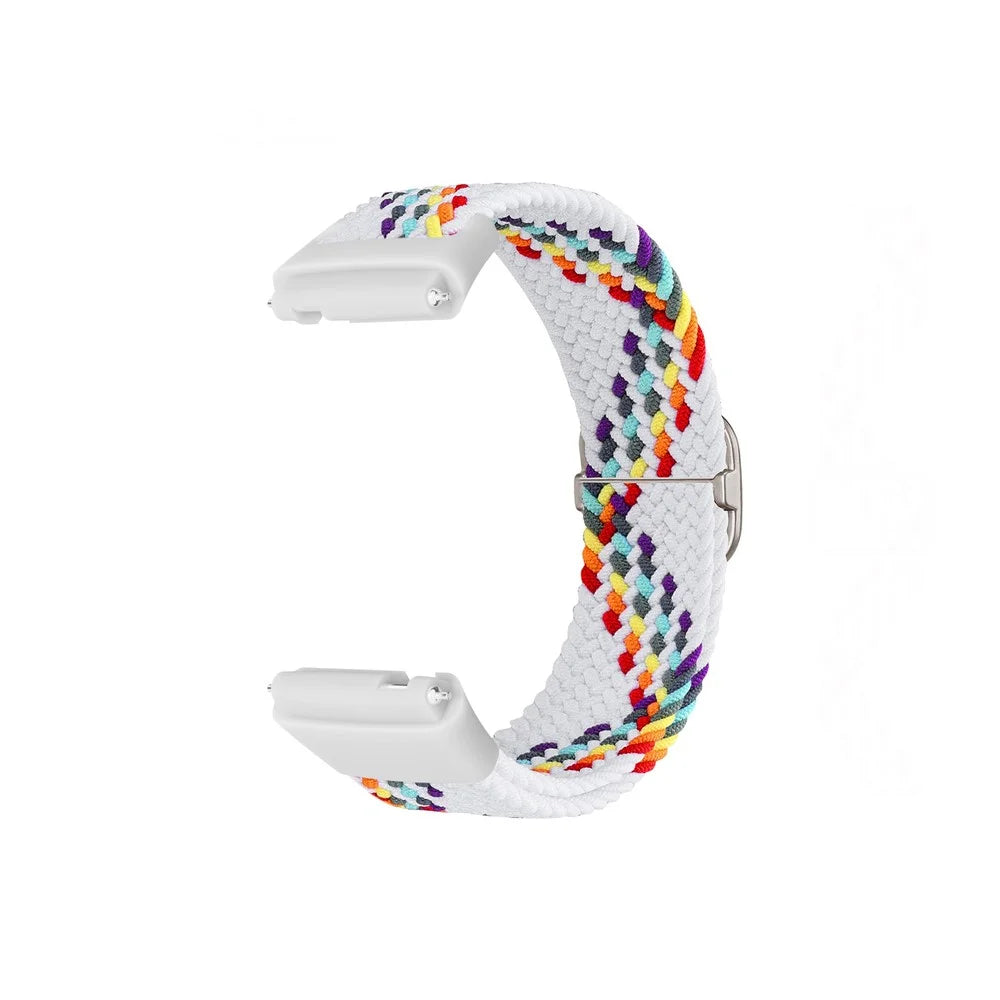 For Xiaomi Redmi Watch 3 Active Smart Watch Band Woven Replacement Strap - White Rainbow - 1