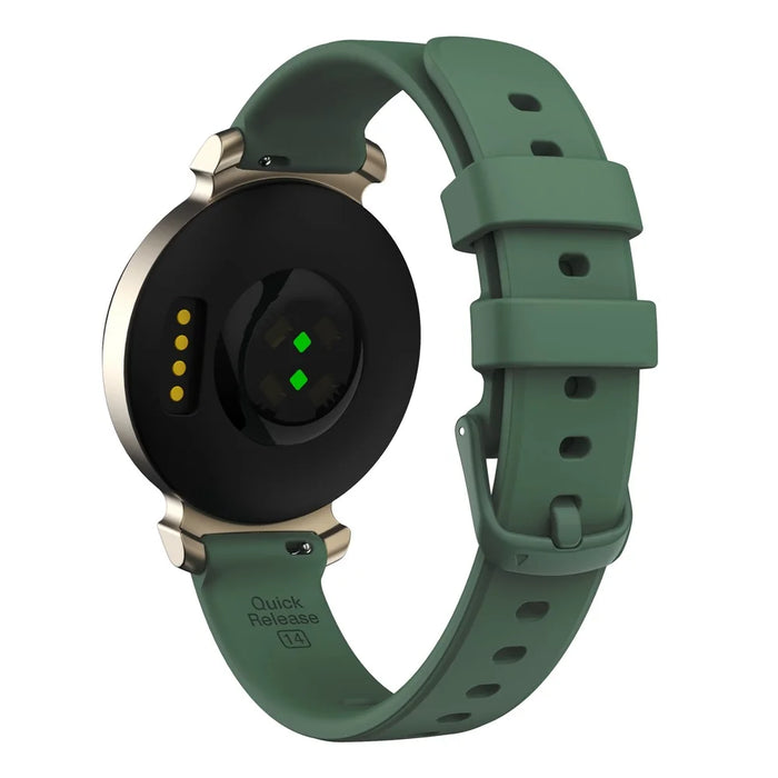 For Garmin Lily Silicone Watch Strap Adjustable Wrist Band Replacement - Midnight Green - 1