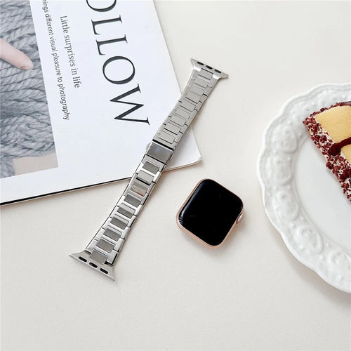 For Apple Watch Series 11 10 42mm / 9 8 7 41mm / SE3 SE2 SE 6 5 4 40mm / 3 2 1 38mm Stainless Steel Watch Band Mirror Surface - 1