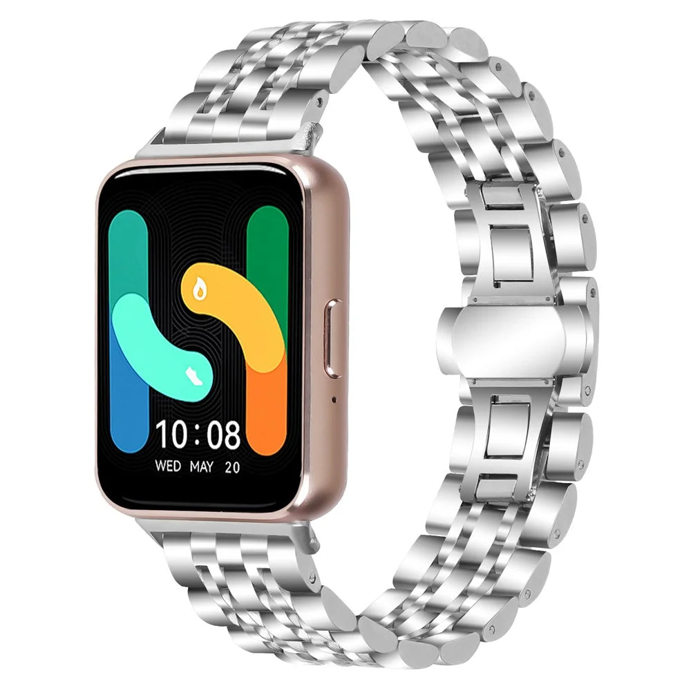 For Samsung Galaxy Fit3 SM-R390 Wrist Watch Band Stainless Steel Strap Replacement - Silver - 2