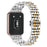 For Samsung Galaxy Fit3 SM-R390 Watch Strap High-Strength Stainless Steel Wrist Band - Silver+Gold - 1