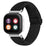 For Verizon Gizmo Watch 3 Elastic Wrist Band Wavy Pattern Woven Nylon Watch Strap - Black - 2