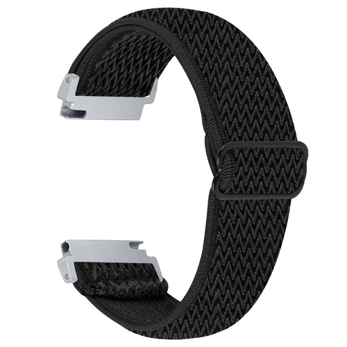For Gabb Watch 1 Nylon Elastic Wrist Band Smartwatch Strap Easy to Adjust - Black - 1