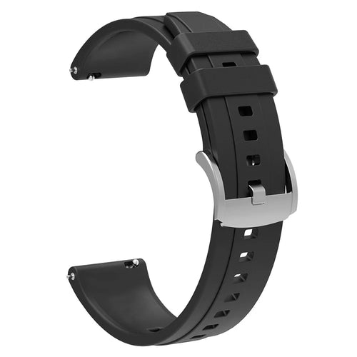 For Huawei Watch GT 4 41mm / Oppo Watch X2 Mini Soft Silicone Watch Band Strap Replacement Accessory - Black - 1