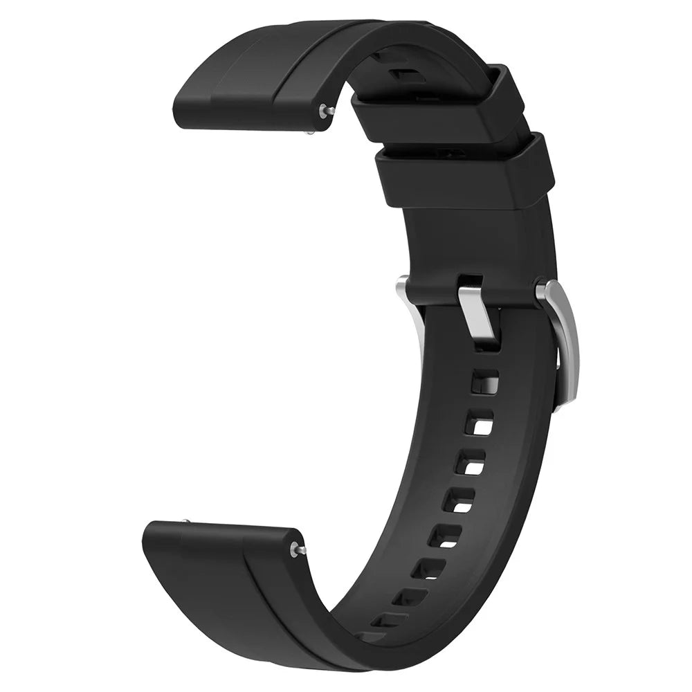 For Huawei Watch GT 4 41mm / Oppo Watch X2 Mini Soft Silicone Watch Band Strap Replacement Accessory - Black - 2