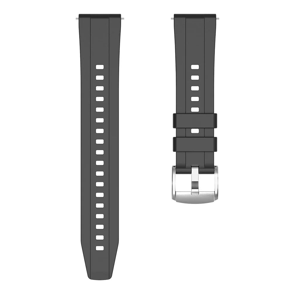 For Huawei Watch GT 4 41mm / Oppo Watch X2 Mini Soft Silicone Watch Band Strap Replacement Accessory - Black - 3