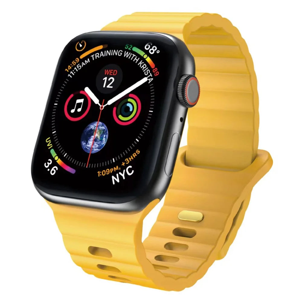 Strap For Apple Watch Series 11 10 42mm / 9 8 7 41mm / SE3 SE2 SE 6 5 4 40mm / 3 2 1 38mm Silicone Replacemnet Band - Black - 2