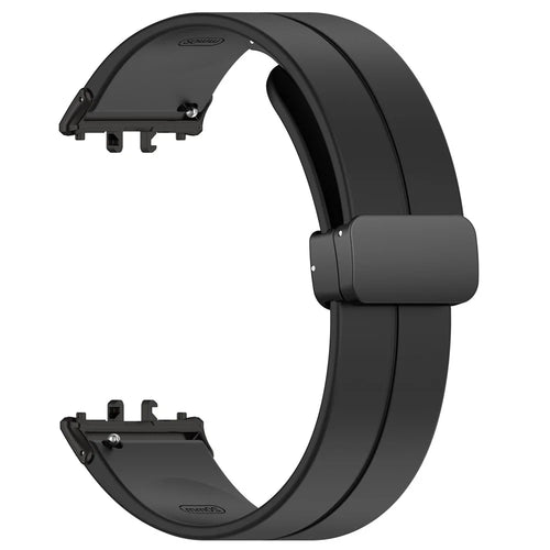 For Samsung Galaxy Fit3 SM-R390 Silicone Strap Replacement Wrist Band with Folding Buckle - Black - 1