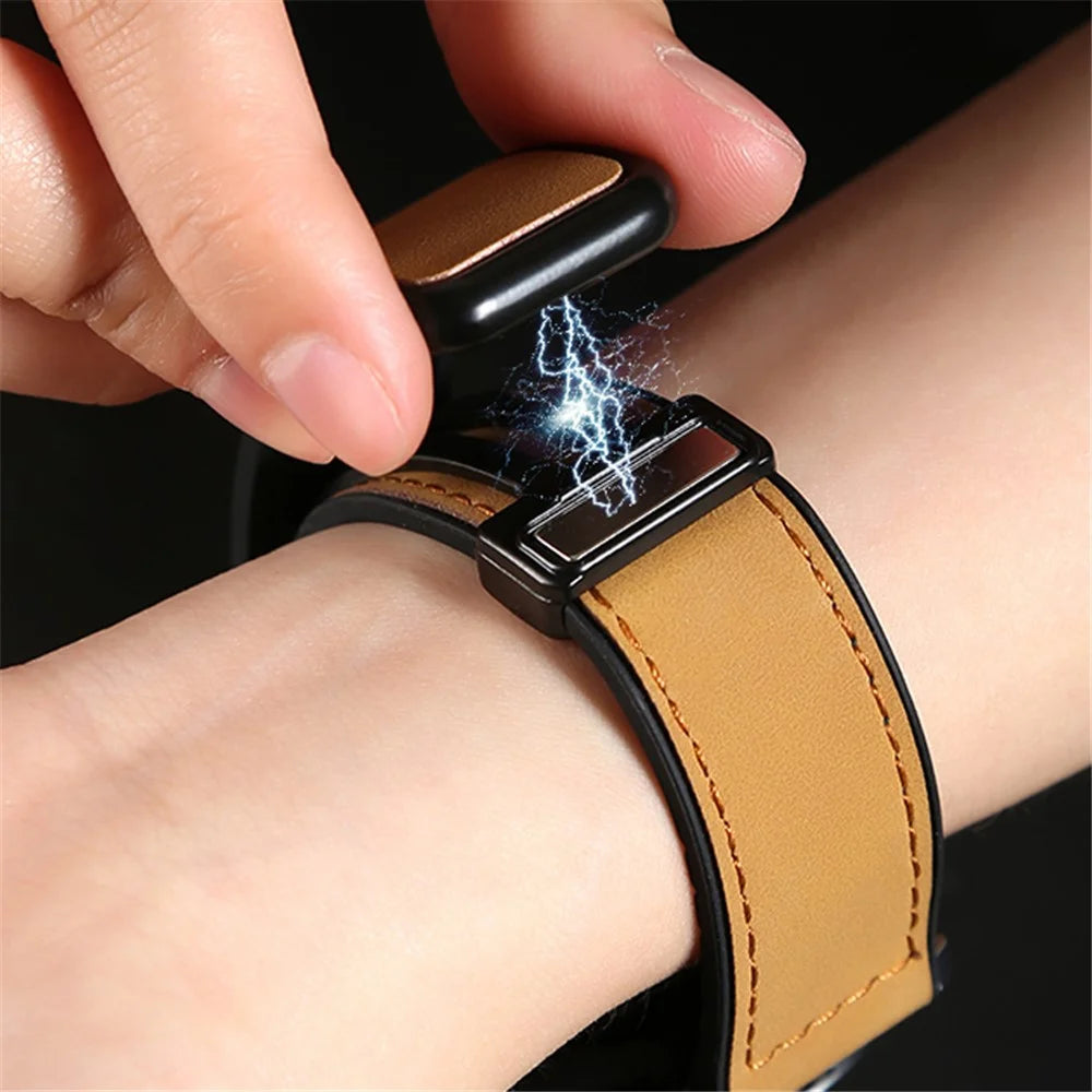 For Garmin vivoactive 5 / Venu 2 Plus Universal 20mm Watch Strap Crazy Horse Texture Leather+Silicone Band - Light Brown - 2