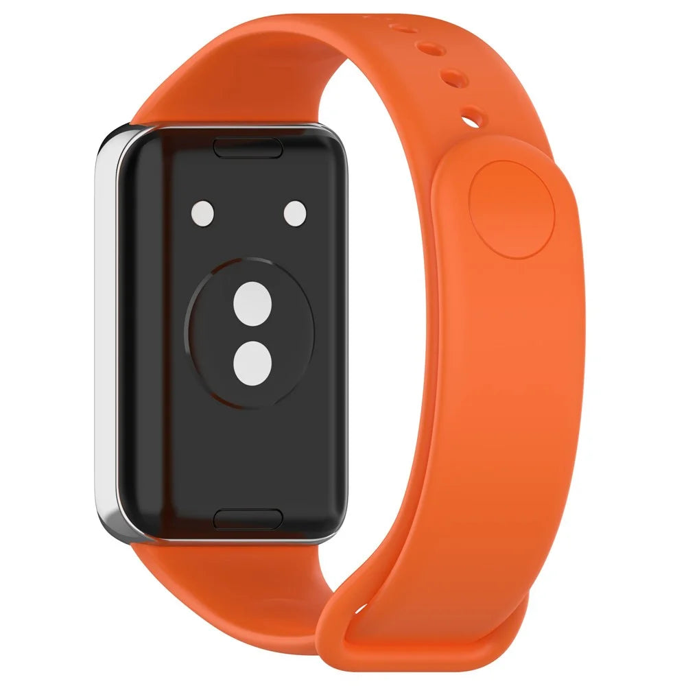 For Honor Band 9 Silicone Watch Strap Replacement Wrist Band - Orange - 1