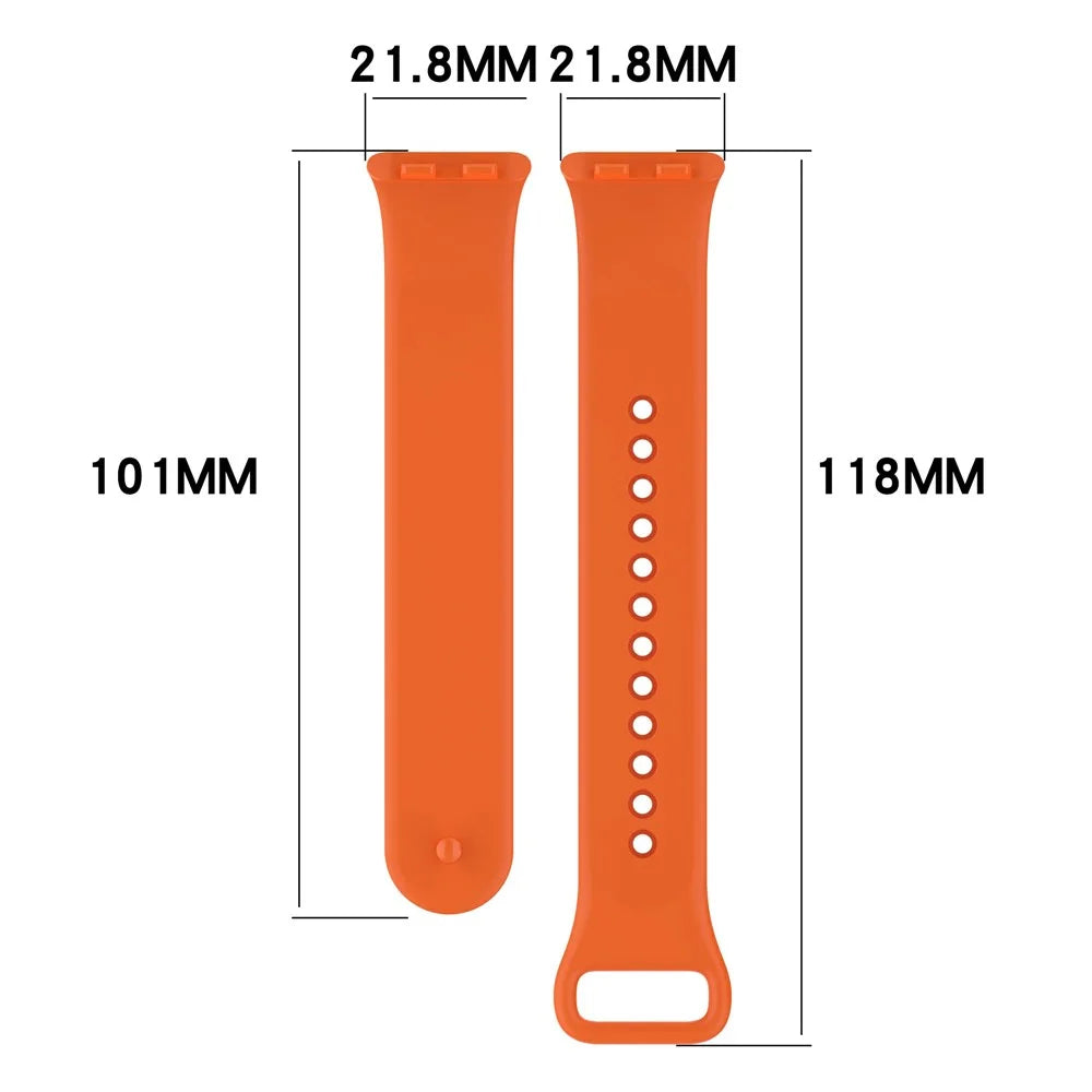 For Honor Band 9 Silicone Watch Strap Replacement Wrist Band - Orange - 7