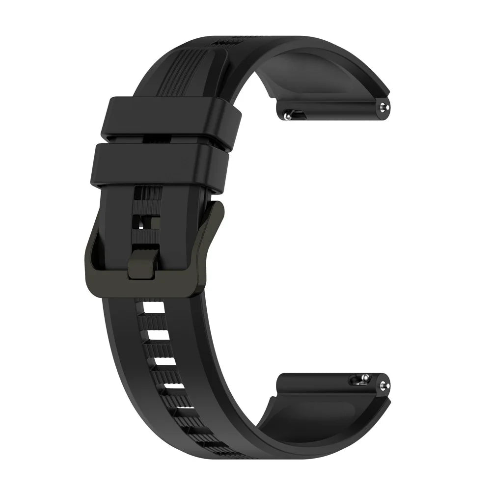 For Honor Watch GS 4 Soft Silicone Watch Strap 22mm Replacement Watch Band - Black - 3