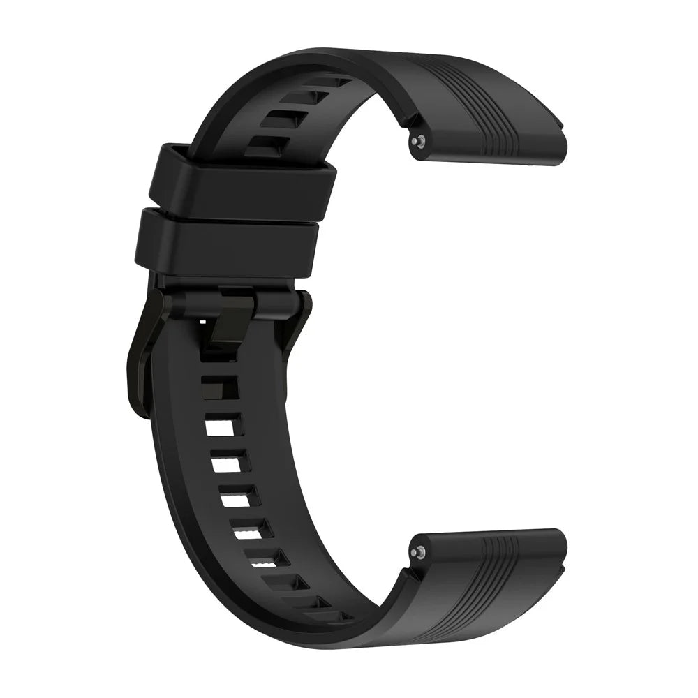 For Honor Watch GS 4 Soft Silicone Watch Strap 22mm Replacement Watch Band - Black - 5