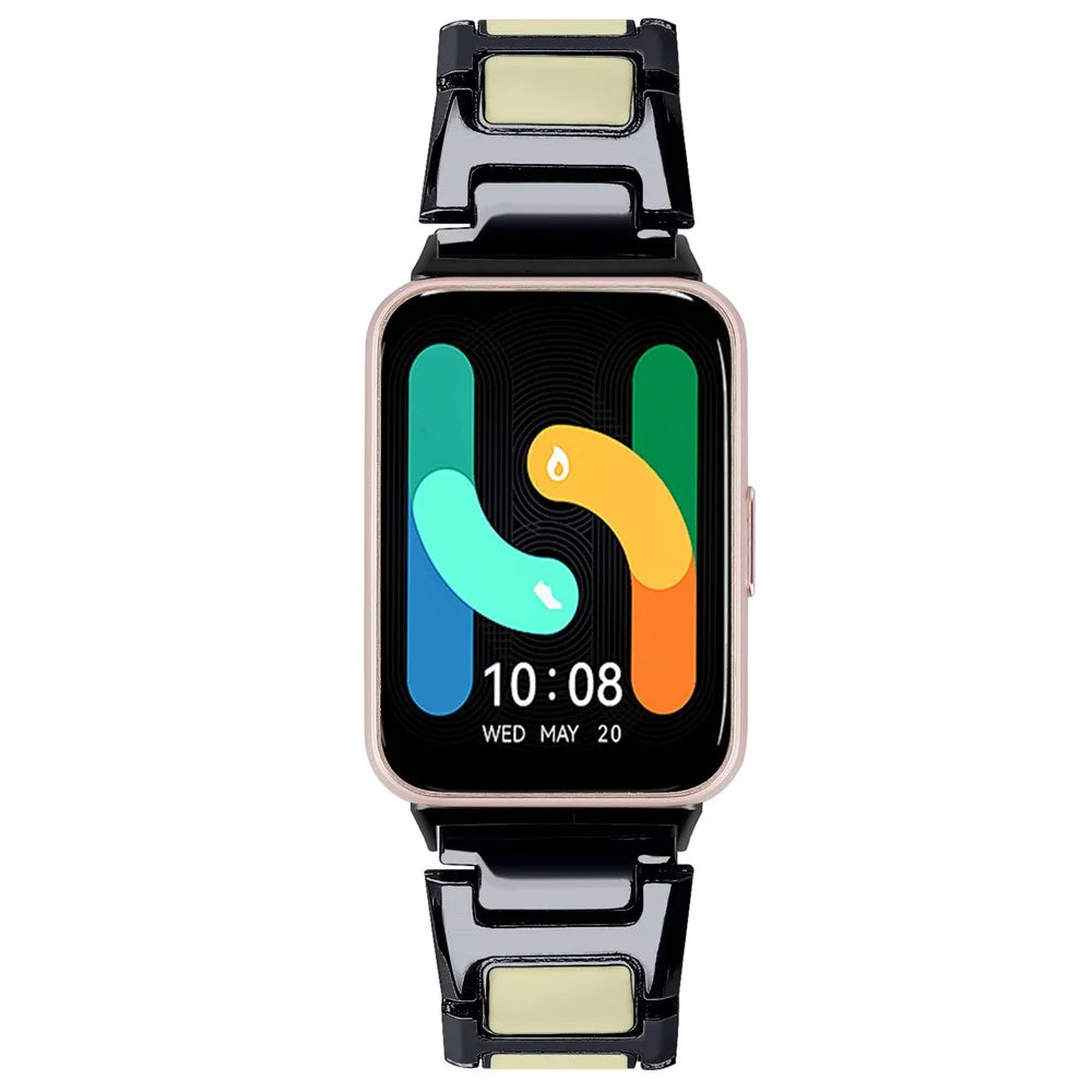 For Samsung Galaxy Fit3 SM-R390 Watch Strap Adjustable Metal Watch Band Fit for 5.2 inch-8.6 Inch- Silver+Black - 3
