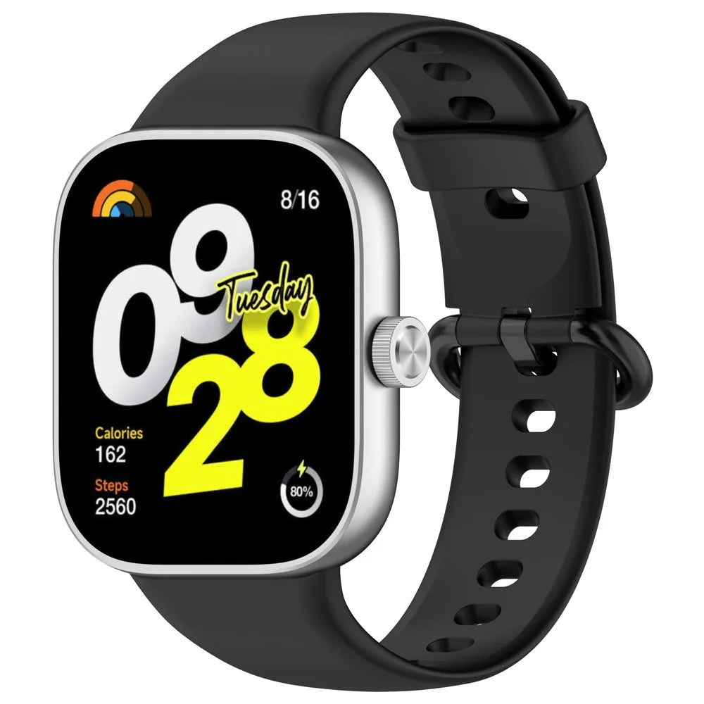 Wrist Band for Xiaomi Smart Band 10 Pro / 9 Pro / 8 Pro / Redmi Watch 6 / 5 / 5 eSIM / 4 Soft Silicone Smartwatch Bracelet Strap - Black - 4