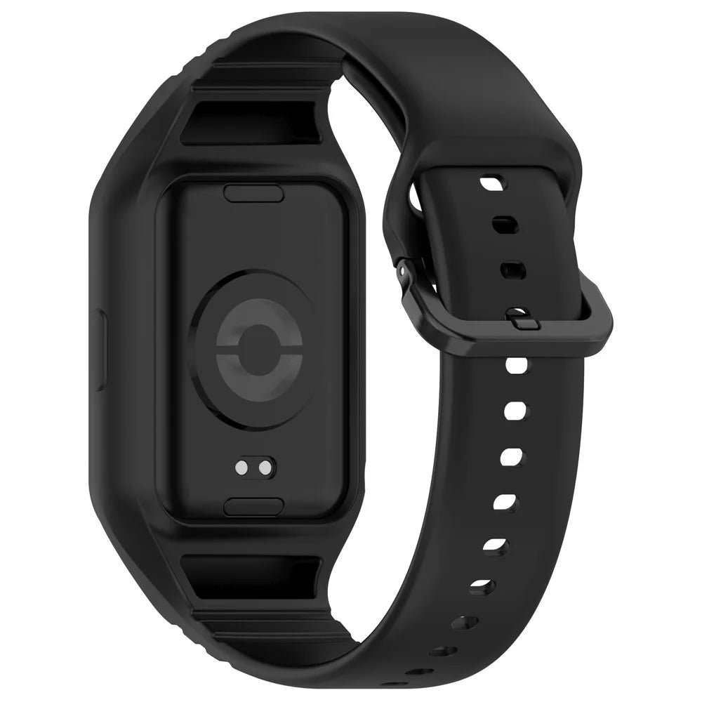 For Xiaomi Smart Band 10 Pro / 9 Pro / 8 Pro / Redmi Watch 6 / 5 / 4 Easily Adjustable Watch Strap Flexible Silicone Wrist Band - Black - 2