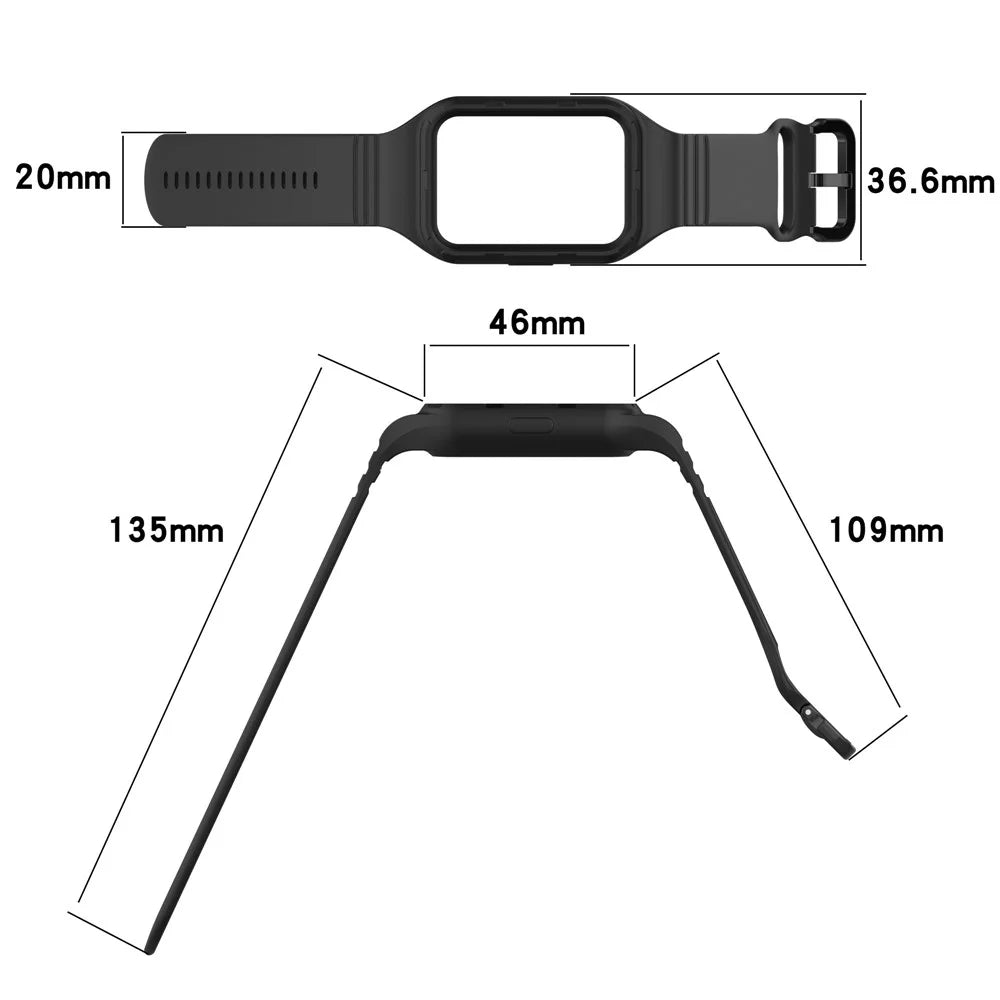 For Xiaomi Smart Band 10 Pro / 9 Pro / 8 Pro / Redmi Watch 6 / 5 / 4 Easily Adjustable Watch Strap Flexible Silicone Wrist Band - Black - 6
