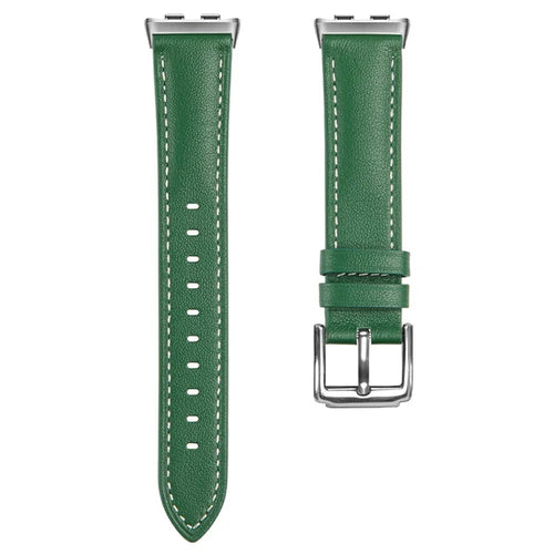 For Honor Band 9 Replacement Strap Genuine Cow Leather Watch Band - Green - 1
