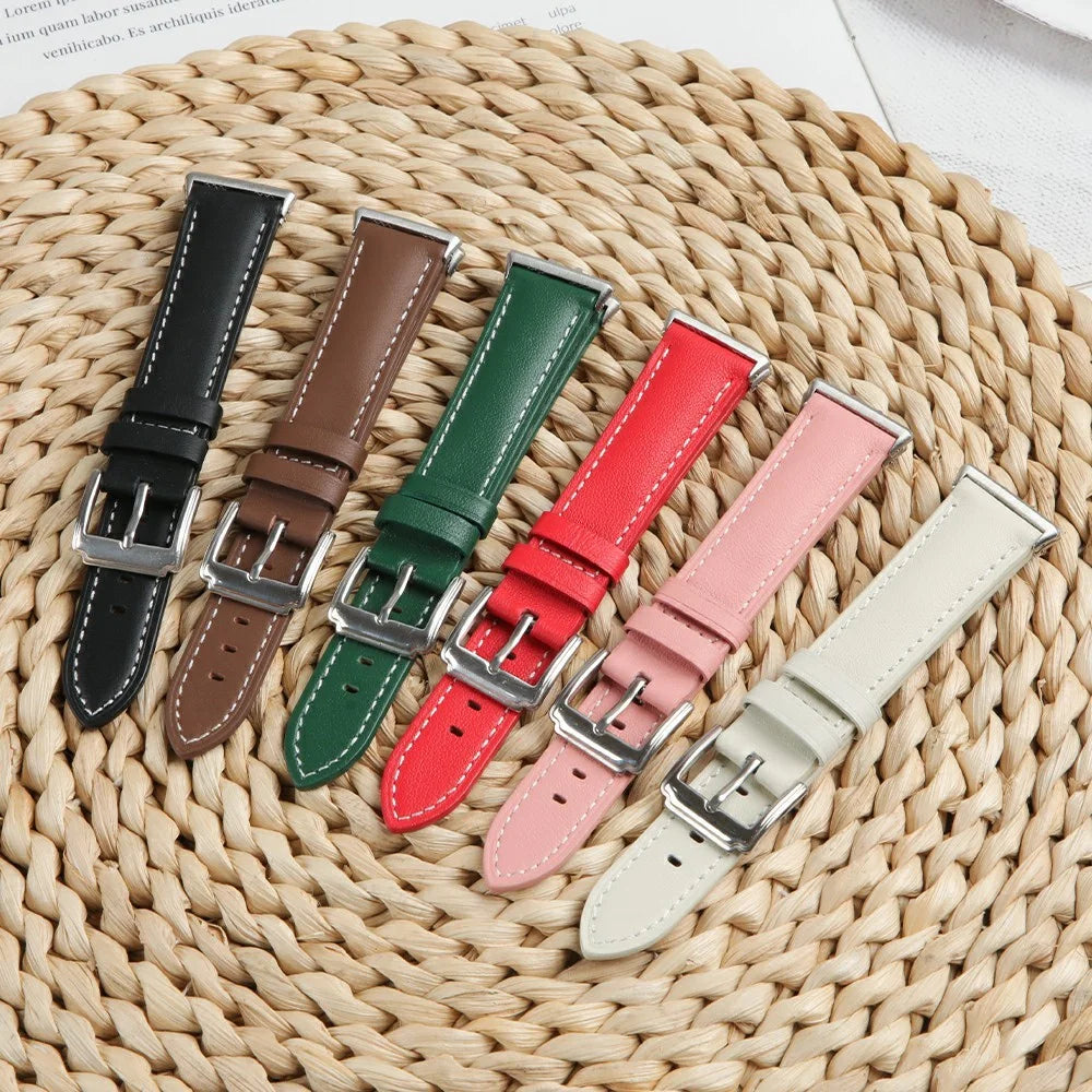 For Honor Band 9 Replacement Strap Genuine Cow Leather Watch Band - Green - 6