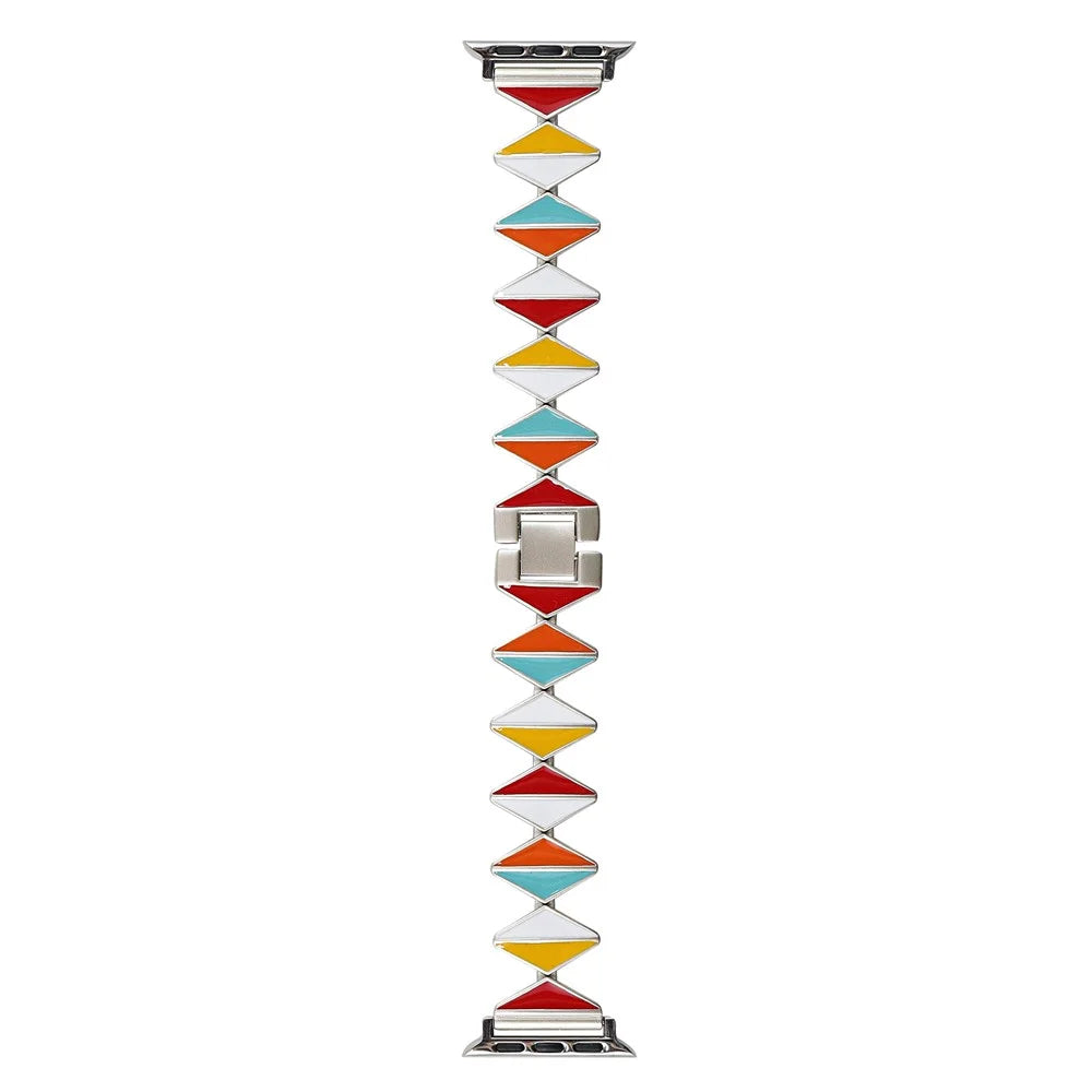 For Apple Watch Ultra 3 2 1 49mm / Series 11 10 46mm / 9 8 7 45mm / SE3 SE2 SE 6 5 4 44mm / 3 2 1 42mm Zinc Alloy Watch Band - Multi-Color / Starlight Buckle - 1