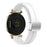 For Garmin Lily 2 Silicone Band Watch Strap with Magnetic Folding Buckle - White with Silver Buckle - 1