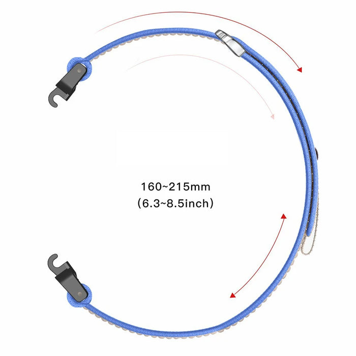 For Garmin Fenix 7 / Fenix 6 GPS / Fenix 5 Trail Loop Strap Nylon Watch Band - Blue / Grey+Blue - 5
