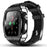 For Apple Watch Series 4 5 6 44mm / Series 7 8 9 45mm Watchband Integrated Silicone Strap + Watch Case - Silver - 1