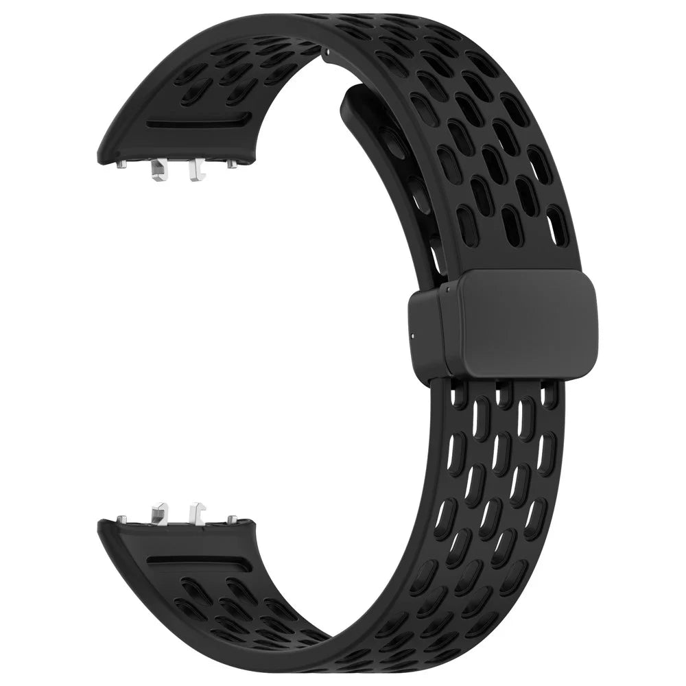 Wrist Band for Samsung Galaxy Fit3 R930 Magnetic Silicone Smartwatch Bracelet Strap - Black - 2
