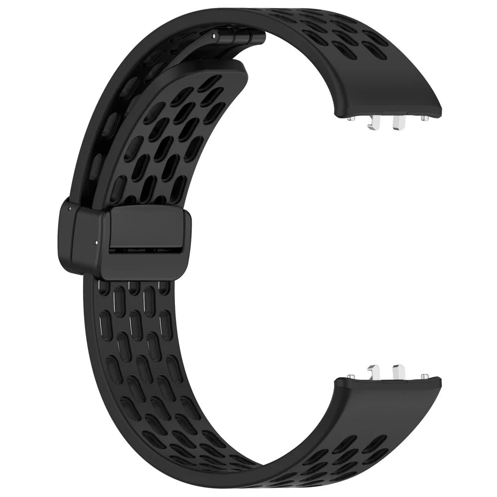 Wrist Band for Samsung Galaxy Fit3 R930 Magnetic Silicone Smartwatch Bracelet Strap - Black - 3