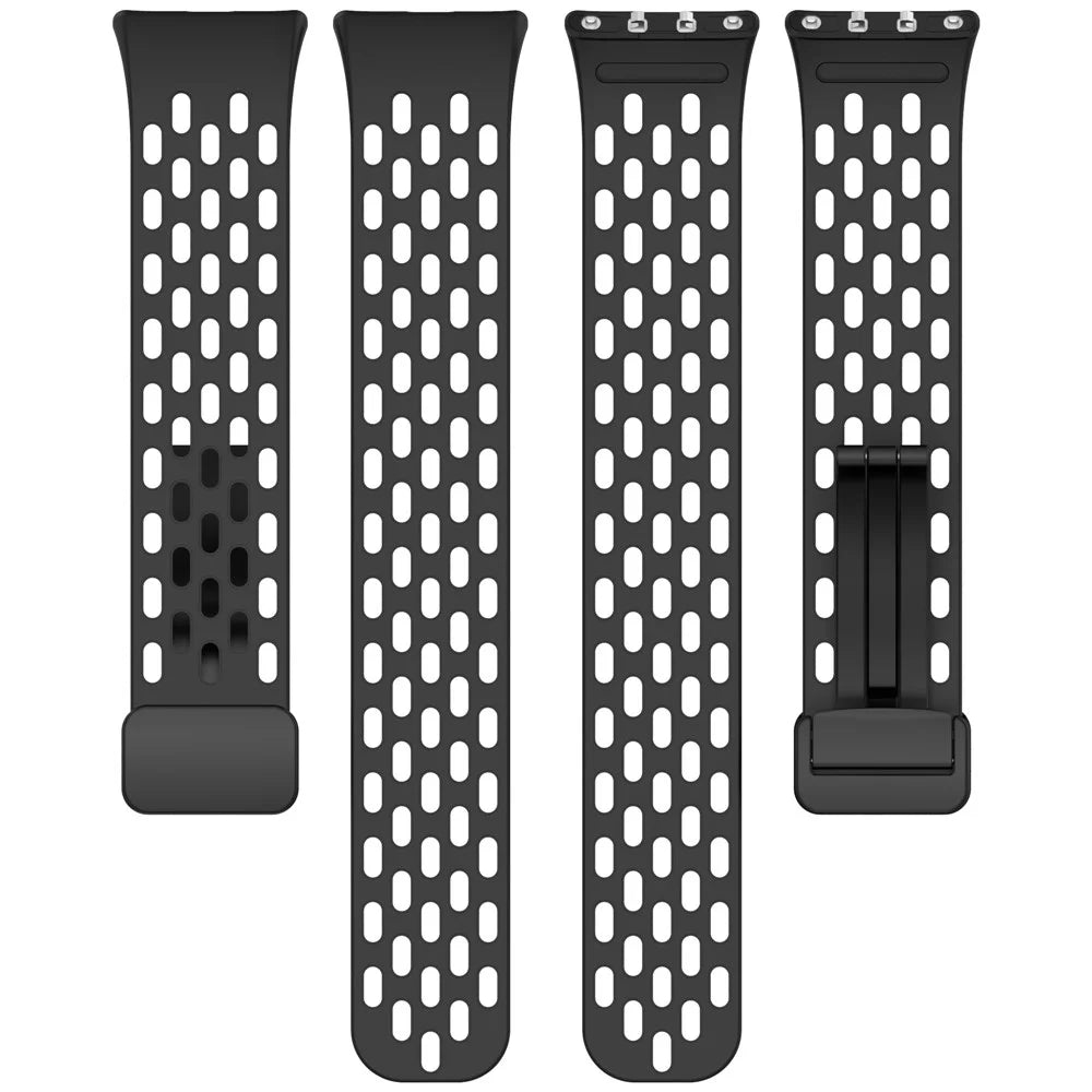Wrist Band for Samsung Galaxy Fit3 R930 Magnetic Silicone Smartwatch Bracelet Strap - Black - 5