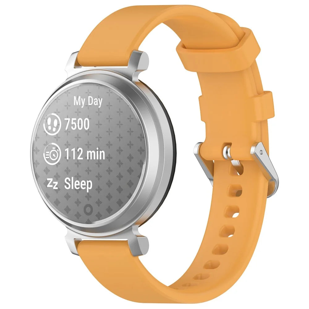 For Garmin Lily 2 Active / Lily 2 Smart Watch Strap Replacement Adjustable Silicone Band - Yellow - 4