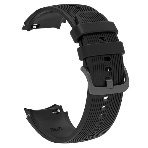 For Oppo Watch X / Watch X2 / OnePlus Watch 3 43mm / 2R / 2 Replacement Soft Silicone Strap Adjustable Watch Band - Black - 1