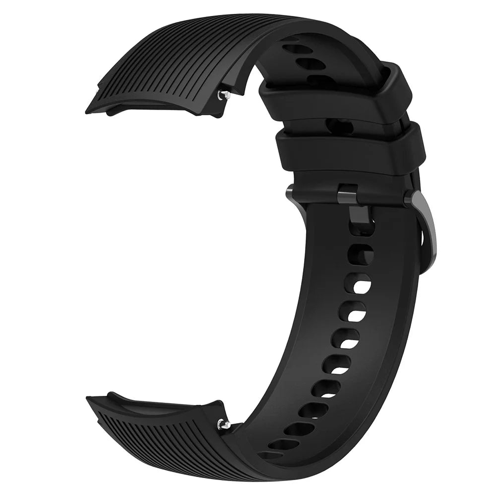 For Oppo Watch X / Watch X2 / OnePlus Watch 3 43mm / 2R / 2 Replacement Soft Silicone Strap Adjustable Watch Band - Black - 2