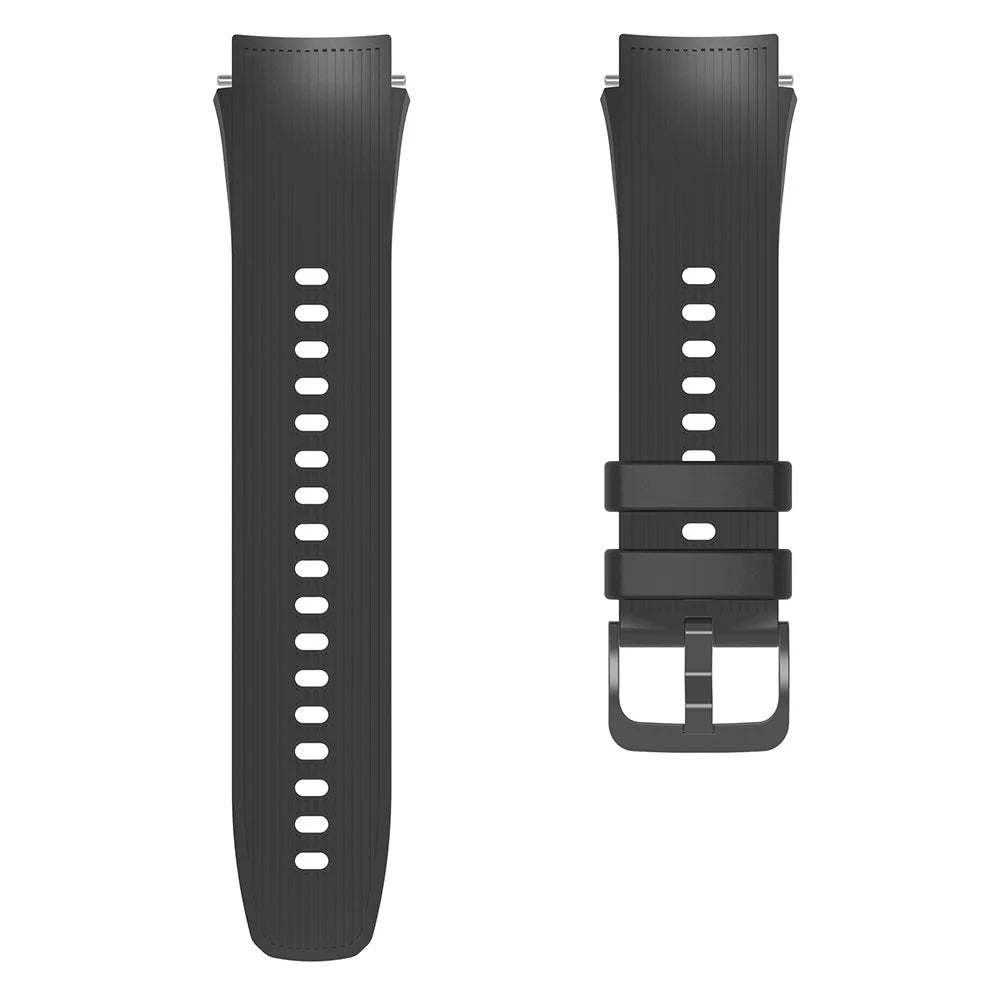 For Oppo Watch X / Watch X2 / OnePlus Watch 3 43mm / 2R / 2 Replacement Soft Silicone Strap Adjustable Watch Band - Black - 3