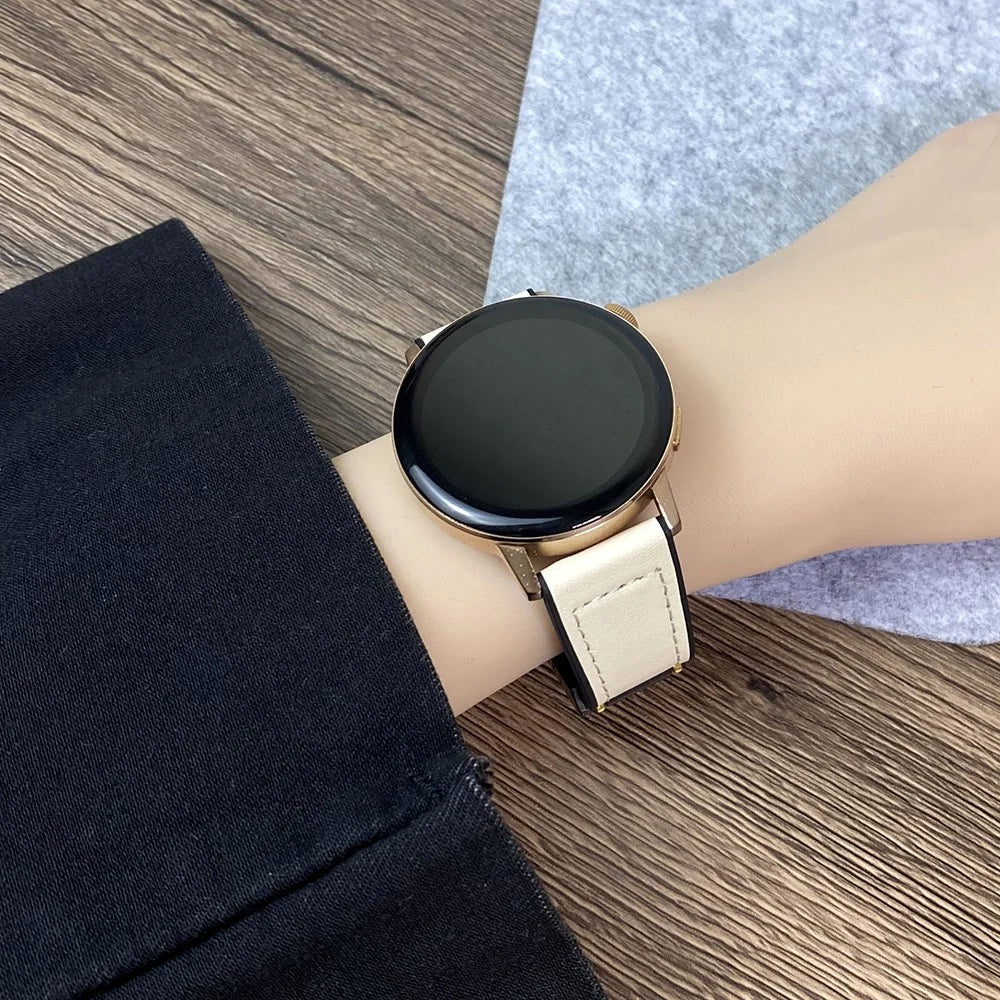 For Huawei Watch 4 / 4 Pro / GT 4 46mm Watch Band 22mm Silicone+Genuine Cow Leather Watch Strap - Green - 3
