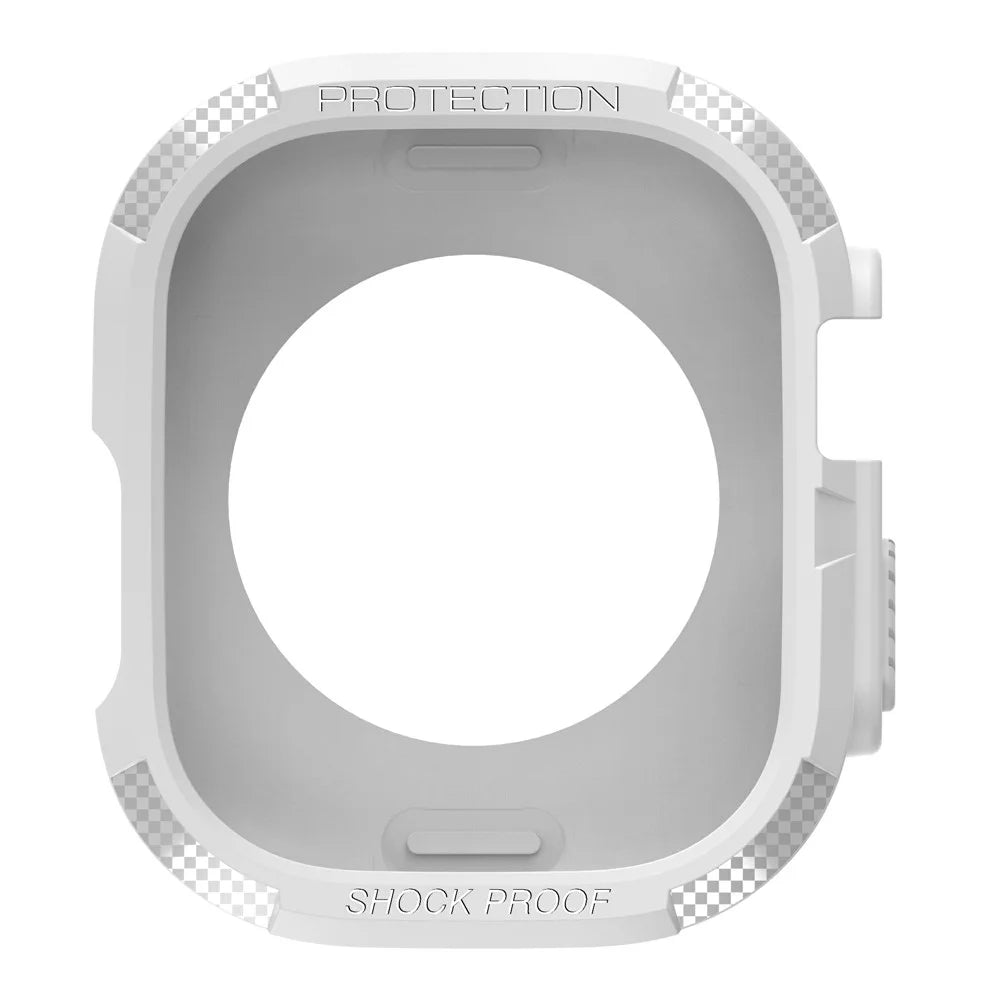 For Apple Watch Ultra 3 / Ultra 2 / Ultra 49mm TPU Shockproof Frame Shell Watch Bumper Protective Cover - White - 2