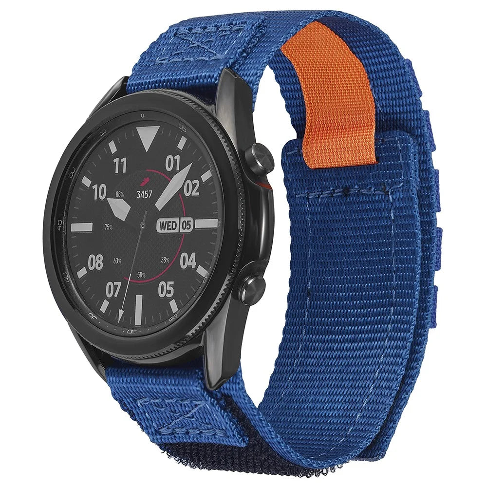 For Huawei Watch GT 3 42mm / GT 3 Pro 43mm Watch Band 20mm Loop Fastener Nylon Wrist Strap - Blue - 2