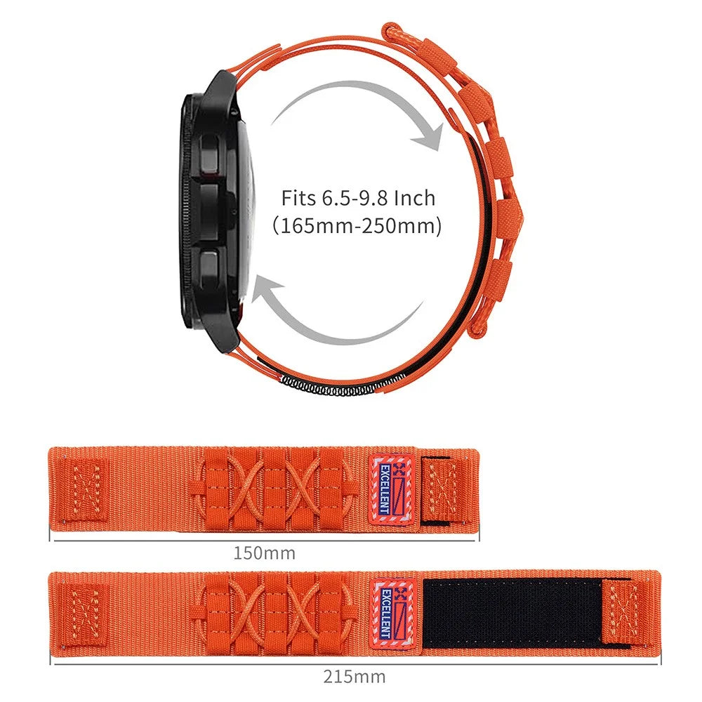 For Huawei Watch GT 3 42mm / GT 3 Pro 43mm Watch Band 20mm Loop Fastener Nylon Wrist Strap - Blue - 5