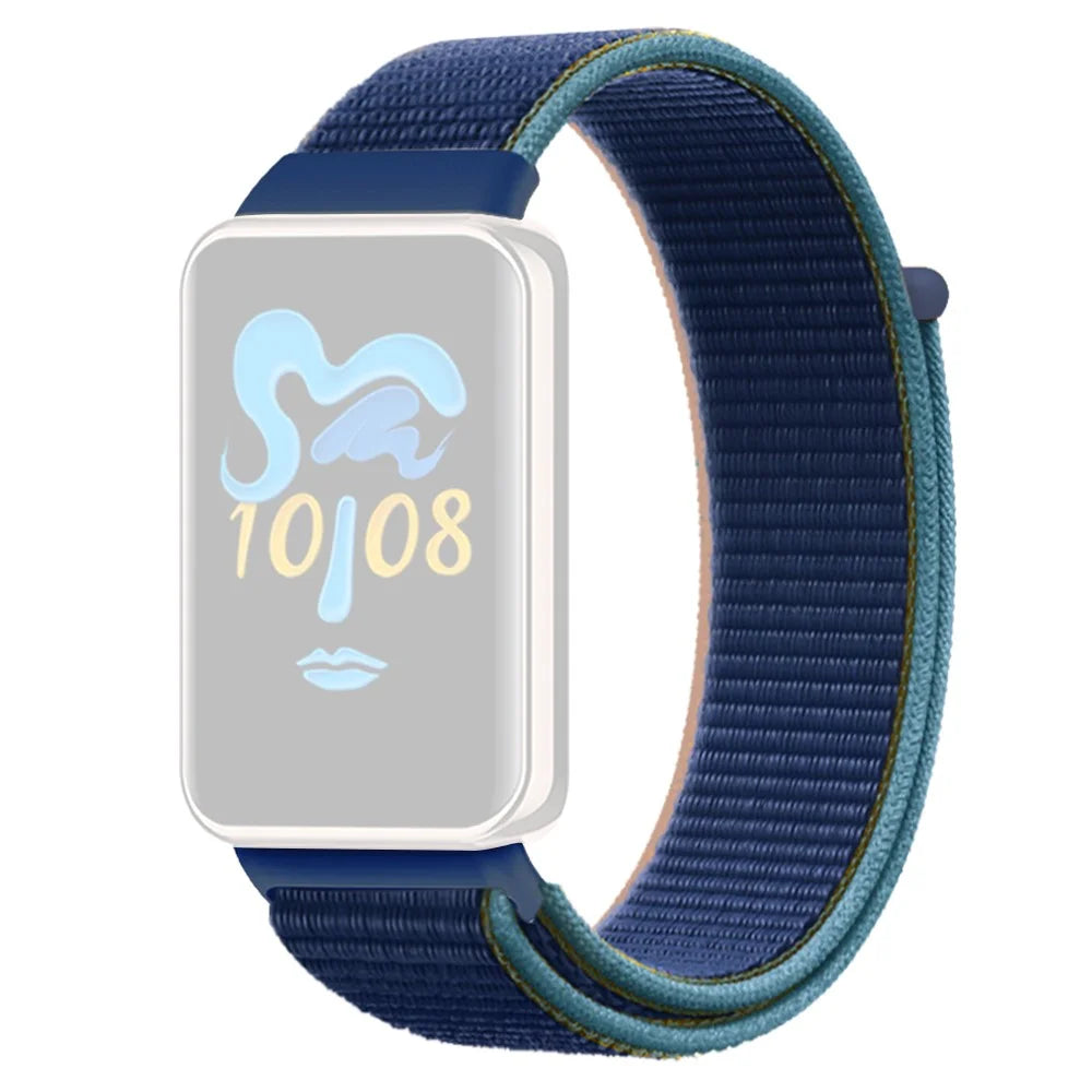 For Honor Band 9 Nylon Watch Strap Loop Fastener Adjustable Wrist Band Replacement - Dark Navy Blue - 1