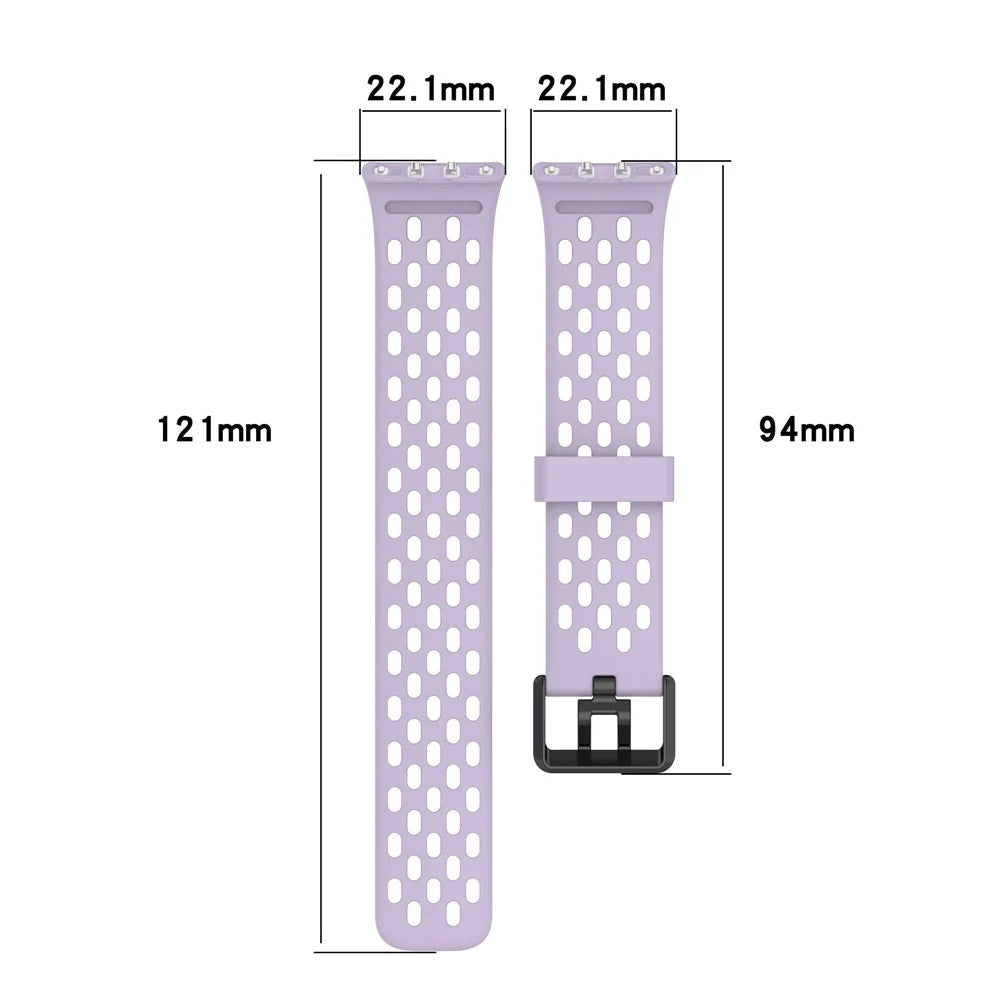For Samsung Galaxy Fit3 Strap Replacement Silicone Breathable Watch Bracelet - Purple - 6