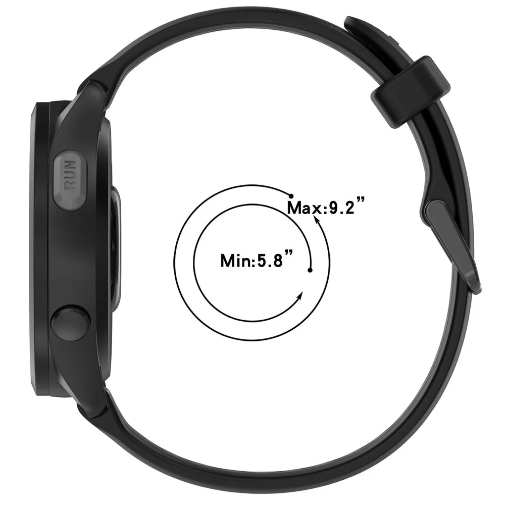 For Huawei Watch GT 4 46mm / Samsung Gear S3 Classic 22mm Wrist Strap Dual-Color Textured Silicone Watchband - Black+Dark Grey - 7