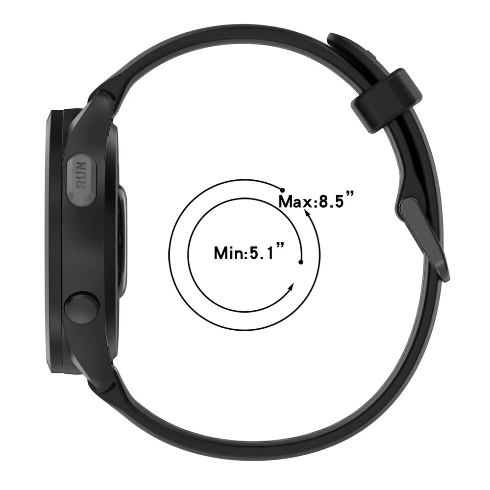For Huawei Watch GT 4 41mm / Garmin Venu 3S Silicone Watch Bands Dual-Color 18mm Textured Strap - Black+Dark Grey - 7