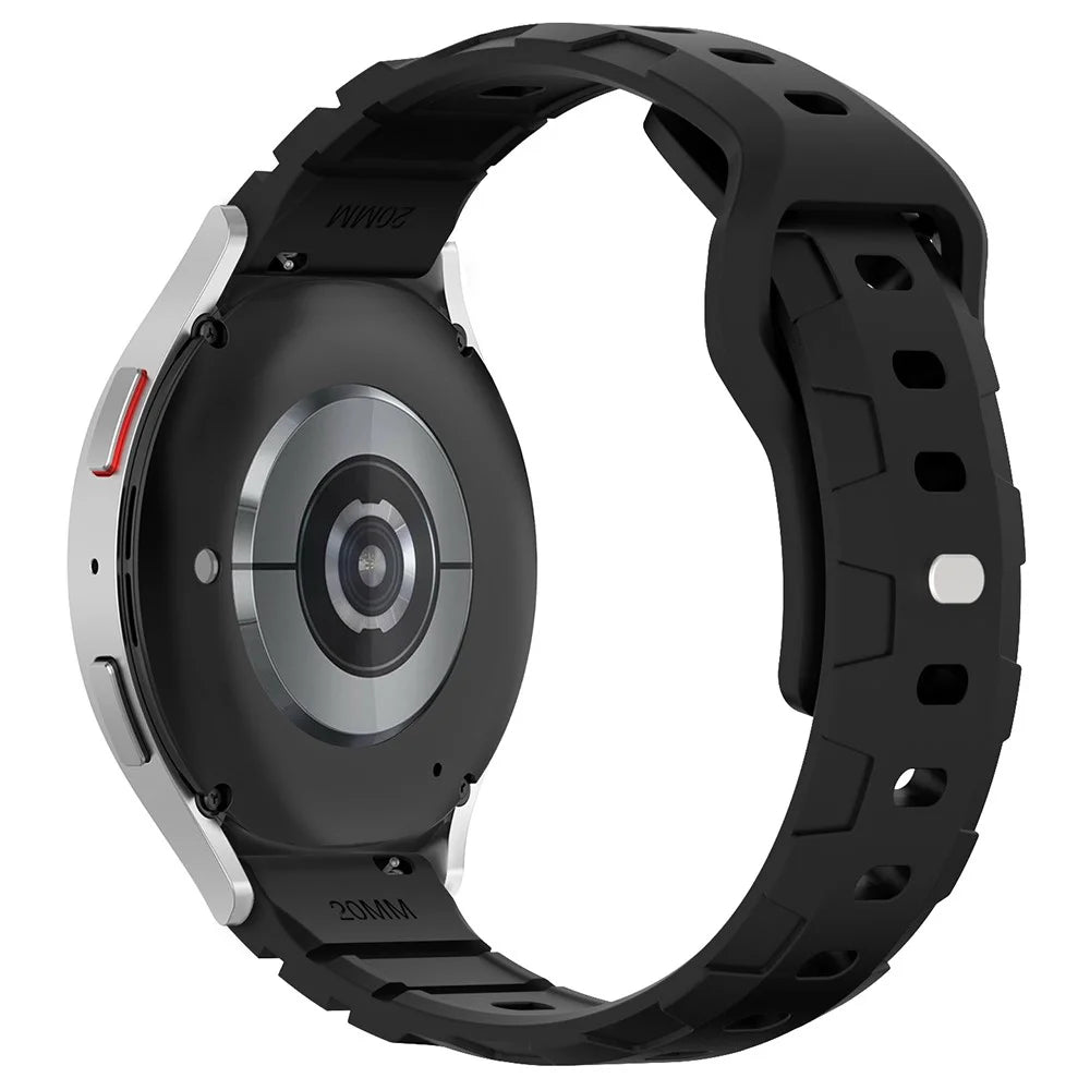 For Huawei Watch GT 4 46mm / 4 Pro / 4 41mm Silicone Watch Strap 22mm Armour Watch Band Replacement - Black - 1