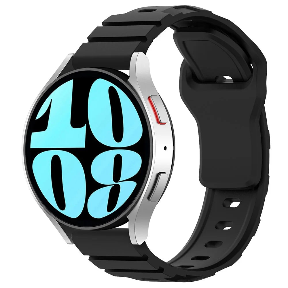 For Huawei Watch GT 4 46mm / 4 Pro / 4 41mm Silicone Watch Strap 22mm Armour Watch Band Replacement - Black - 2