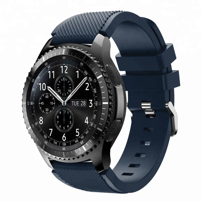 For Huawei Watch Watch 4 / GT 4 46mm / 4 Pro Replacement Strap 22mm Silicone Watch Band - Dark Blue - 2