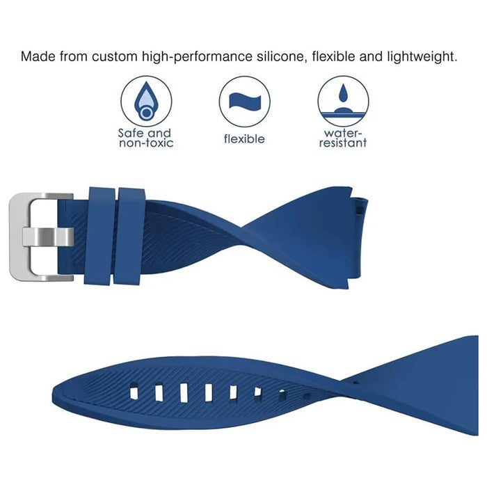 For Huawei Watch Watch 4 / GT 4 46mm / 4 Pro Replacement Strap 22mm Silicone Watch Band - Dark Blue - 4