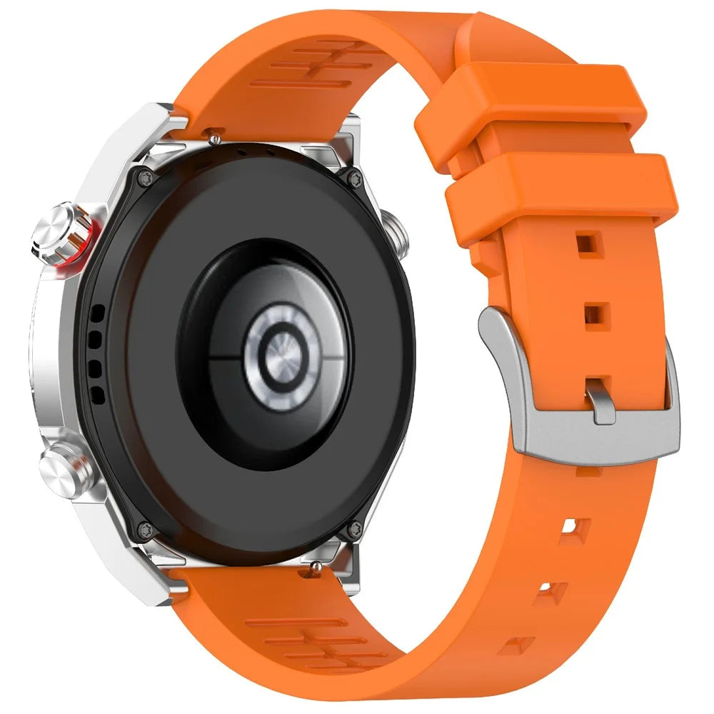 For Garmin Venu 3 / Venu 2 / Vivoactive 4 22mm Watch Band Comfortable Fluororubber Wrist Strap - Orange - 1