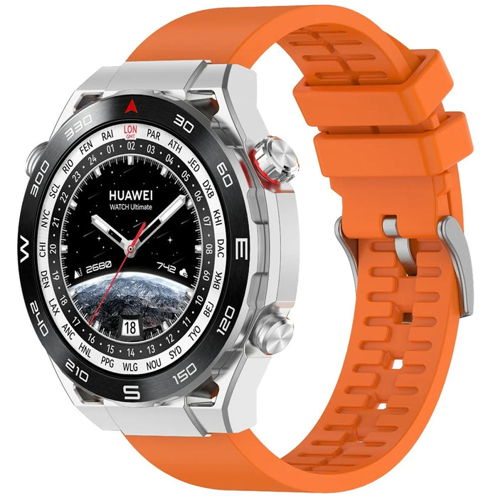 For Garmin Venu 3 / Venu 2 / Vivoactive 4 22mm Watch Band Comfortable Fluororubber Wrist Strap - Orange - 2